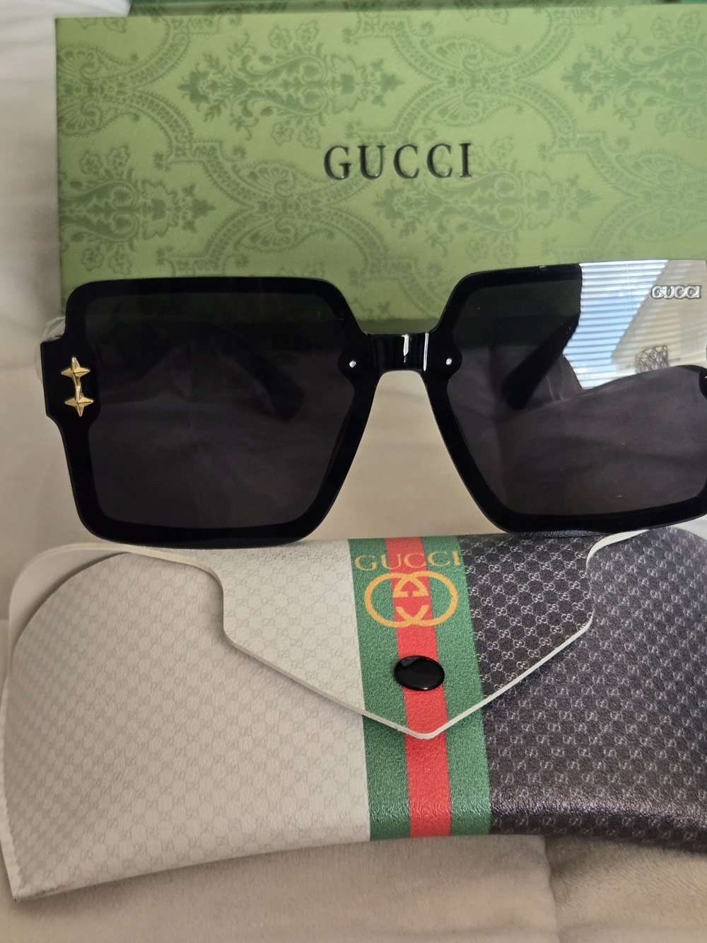 Gucci Women's Black Square Sunglasses